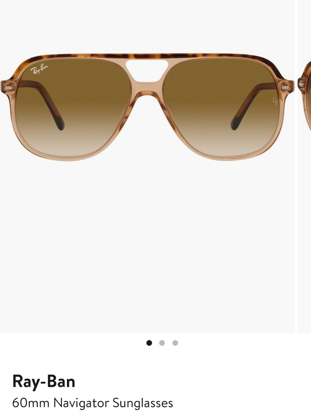 Like New Ray Ban 60mm Navigator Sunglasses